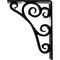 Ekena Millwork Tristan Wrought Iron Bracket, (Triple center brace), Powder Coated Black 2"W x 5 1/2"D x 8"H BKTM02X05X08TTN - alternate 8